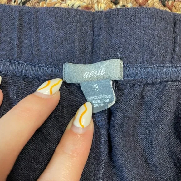 Aerie Navy Blue Jogger Sweatpants, Size XS - Picture 4 of 5